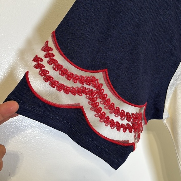 Torrid Women's Navy and Ivory Top - Picture 2 of 4